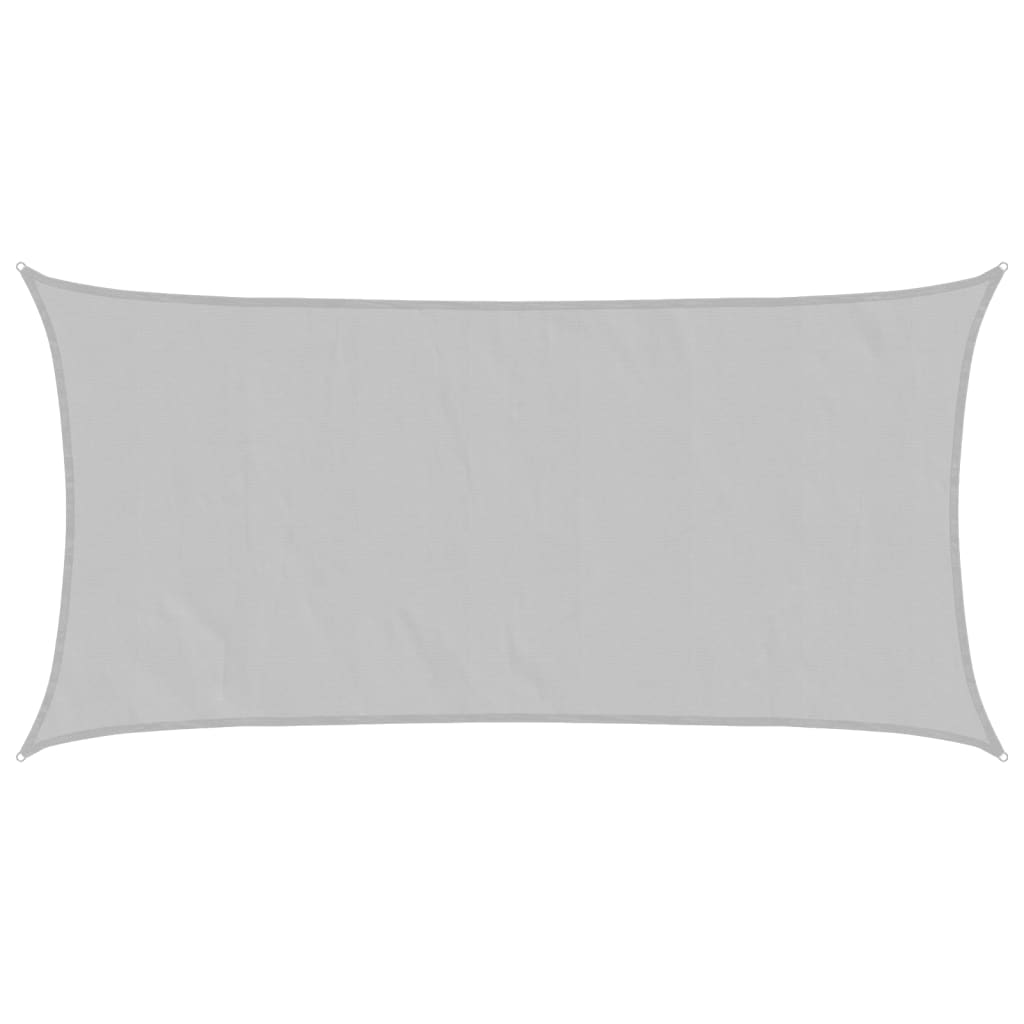 vidaXL Sun Shade Sail Light Grey 5x2.5 m 100% Polyester Oxford