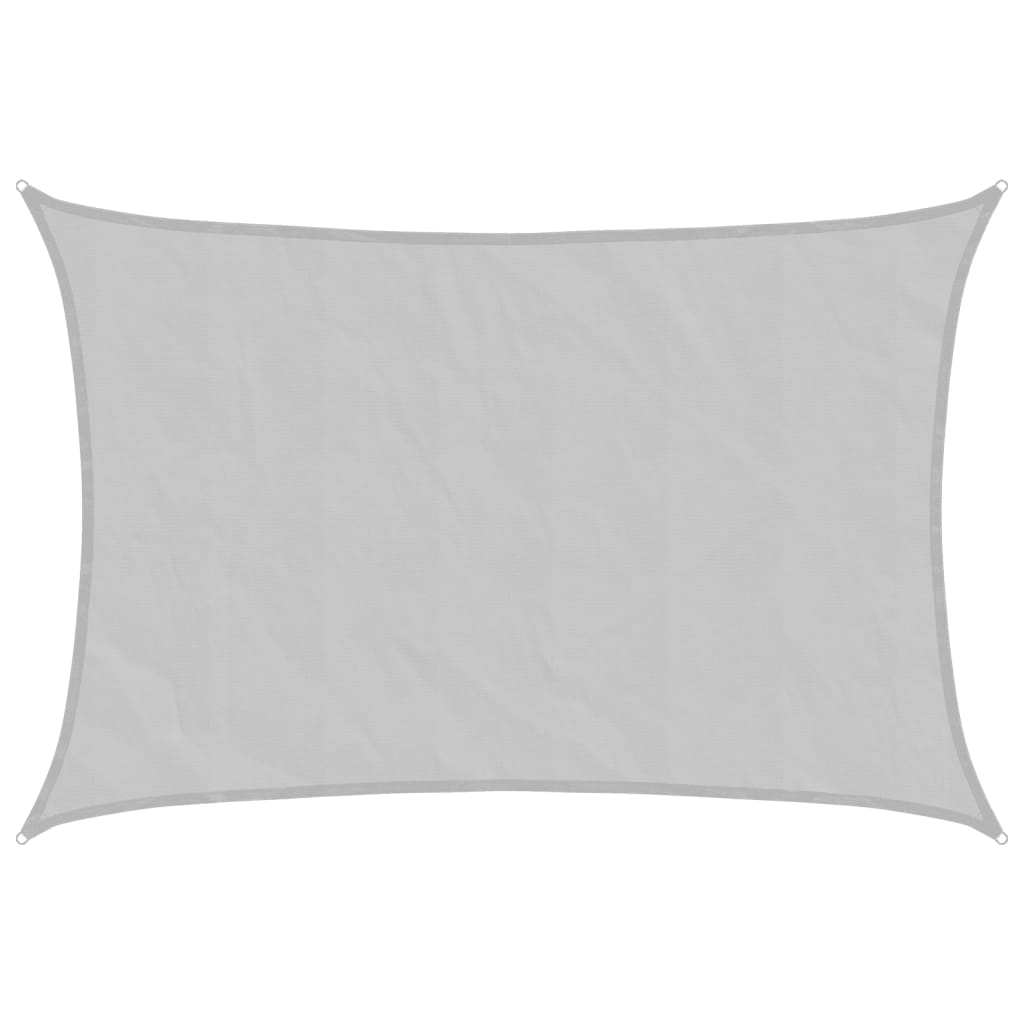 vidaXL Sun Shade Sail Light Grey 5x4 m 100% Polyester Oxford