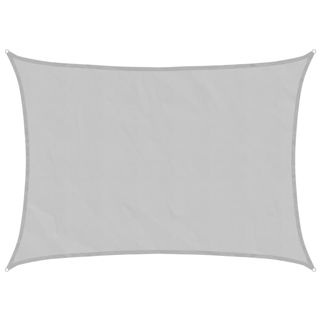 vidaXL Sun Shade Sail Light Grey 8x6 m 100% Polyester Oxford
