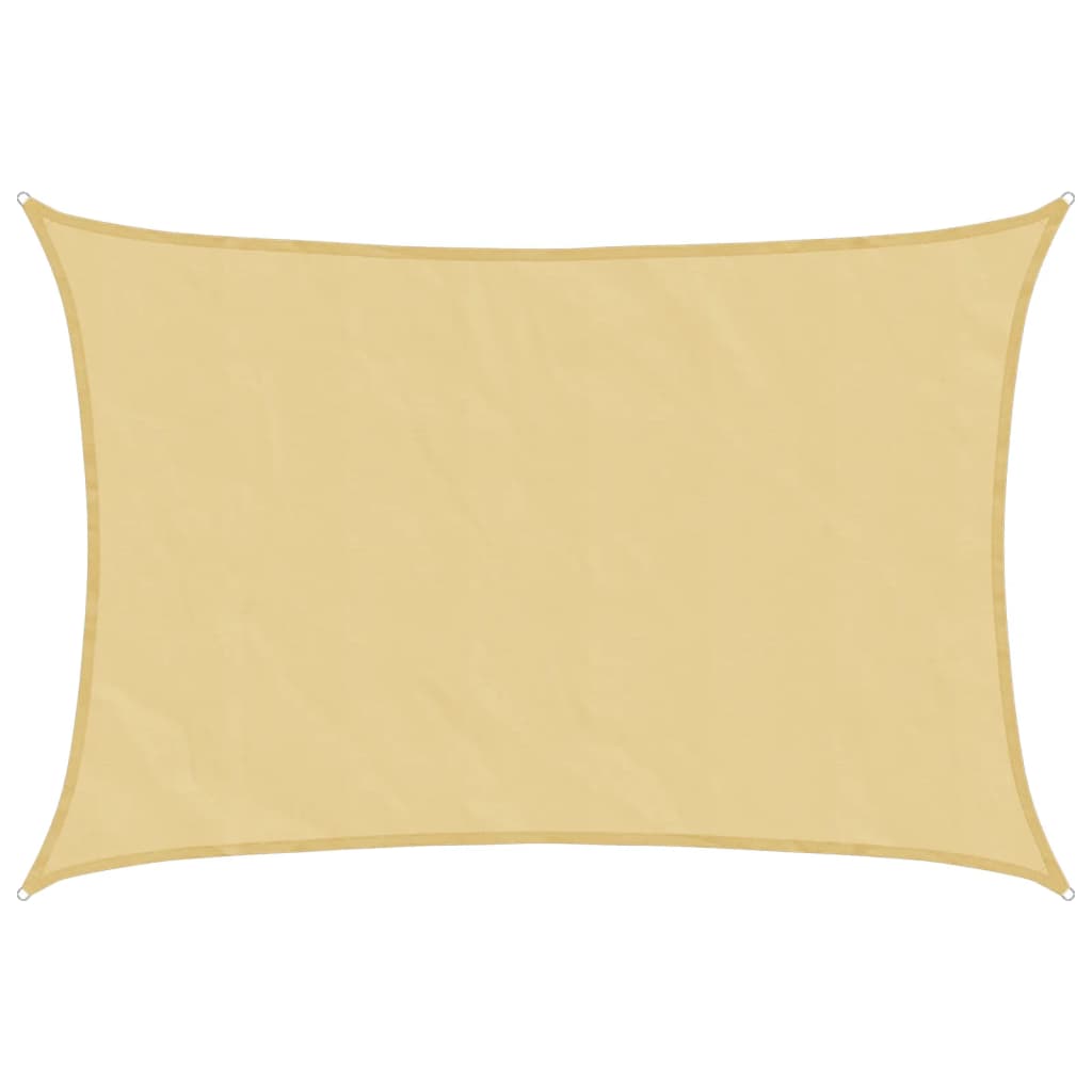 vidaXL Sun Shade Sail Sand 4.5x3.5 m 100% Polyester Oxford