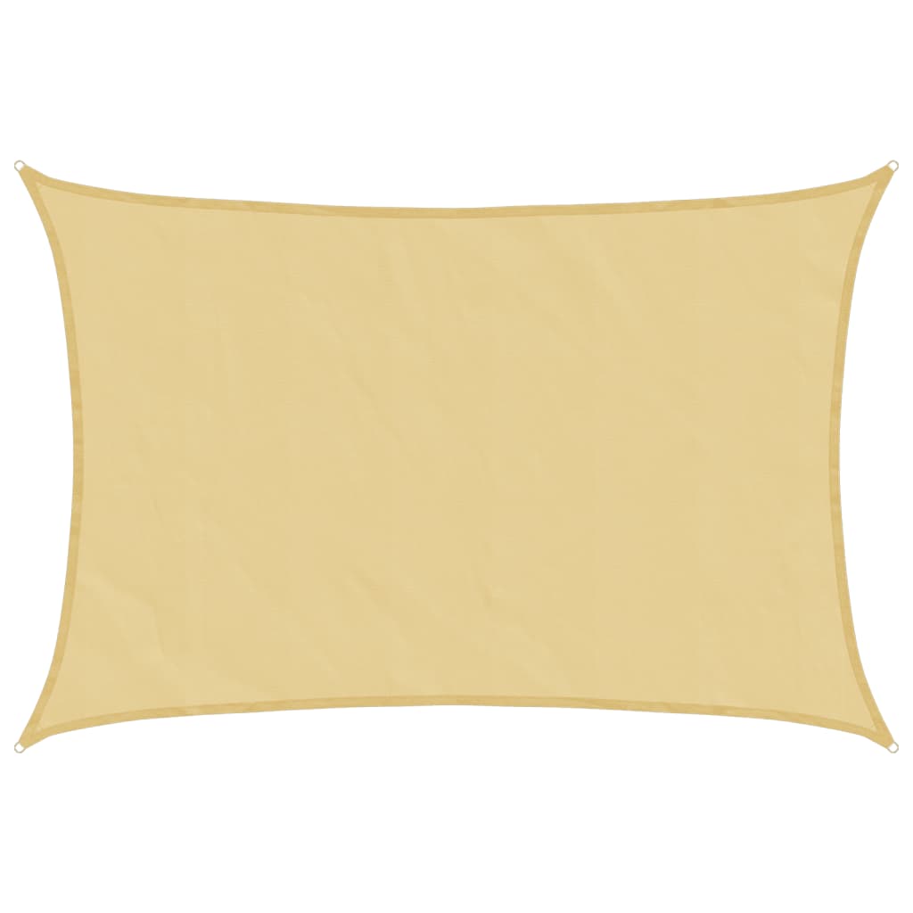 vidaXL Sun Shade Sail Sand 5x4 m 100% Polyester Oxford