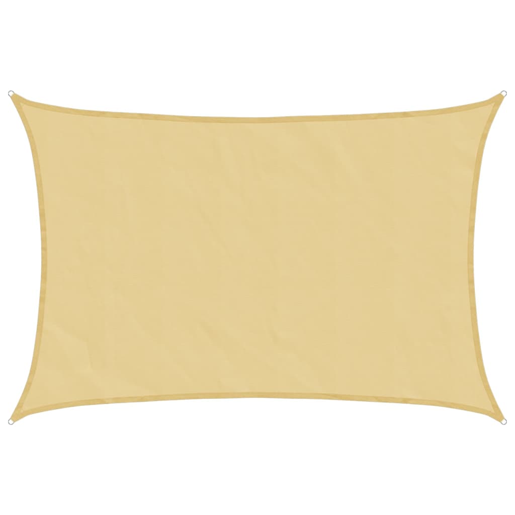 vidaXL Sun Shade Sail Sand 6x4 m 100% Polyester Oxford