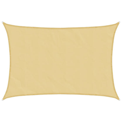 vidaXL Sun Shade Sail Sand 6x4 m 100% Polyester Oxford