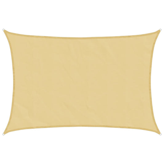 vidaXL Sun Shade Sail Sand 6x4 m 100% Polyester Oxford
