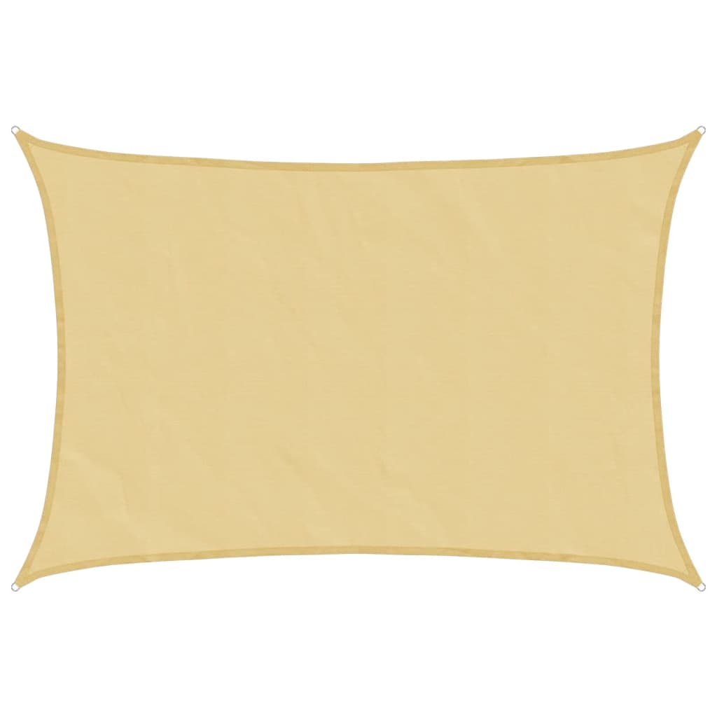 vidaXL Sun Shade Sail Sand 6x5 m 100% Polyester Oxford