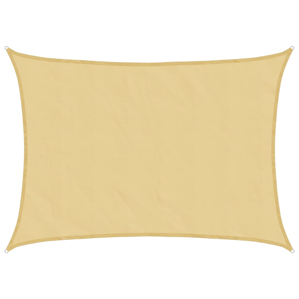 vidaXL Sun Shade Sail Sand 7x5 m 100% Polyester Oxford