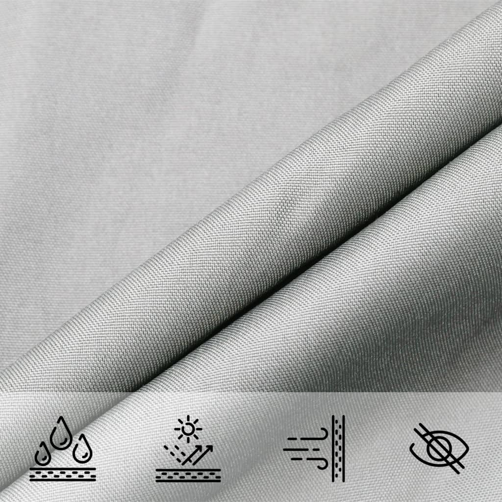 vidaXL Sun Shade Sail Light Grey 7x5x5 m 100% Polyester Oxford