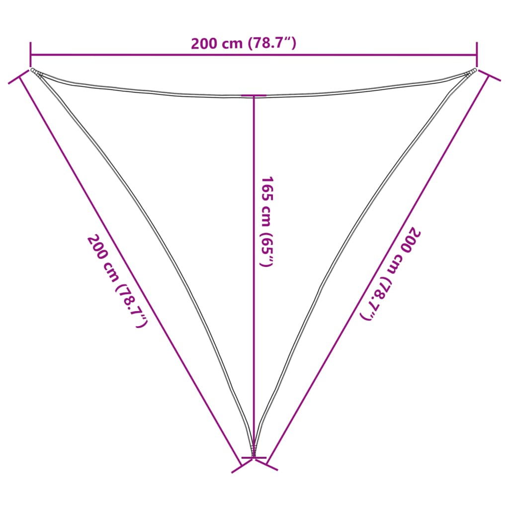 vidaXL Sun Shade Sail Sand 2x2x2 m 100% Polyester Oxford