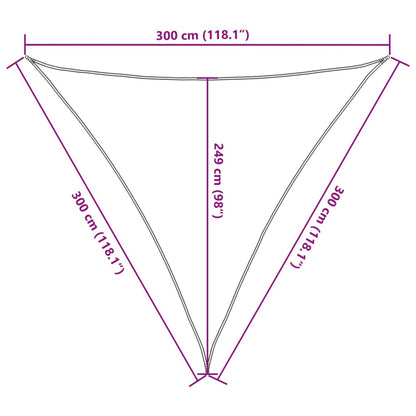 vidaXL Sun Shade Sail Sand 3x3x3 m 100% Polyester Oxford