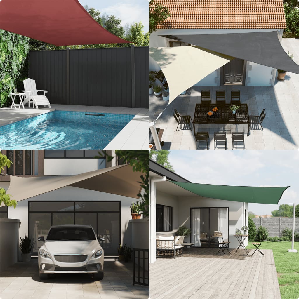vidaXL Sun Shade Sail Black 2x2x2 m 100% Polyester Oxford