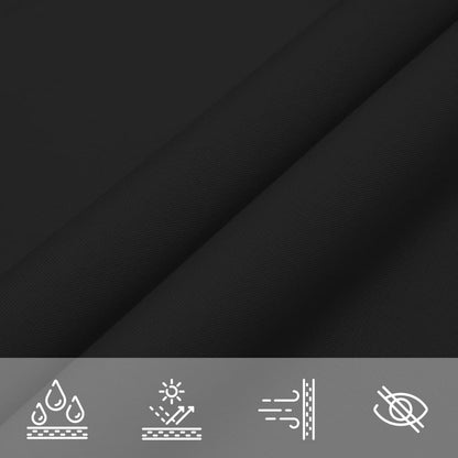 vidaXL Sun Shade Sail Black 2x2x2 m 100% Polyester Oxford