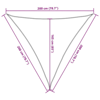vidaXL Sun Shade Sail Black 2x2x2 m 100% Polyester Oxford
