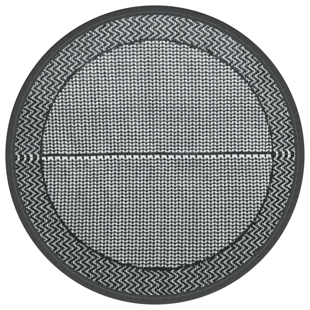 vidaXL Outdoor Carpet ARAKIL Grey Ø120 cm PP