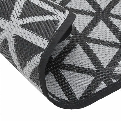 vidaXL Outdoor Carpet ARAKIL Black Ø160 cm PP