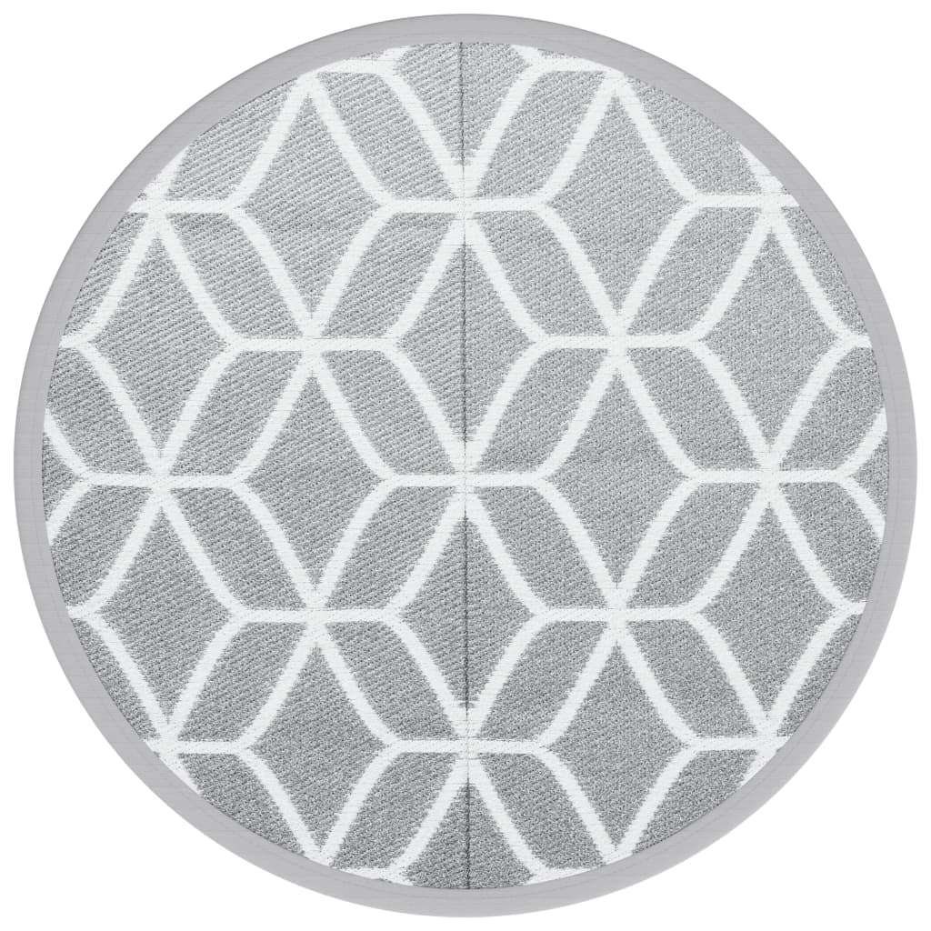 vidaXL Outdoor Carpet ARAKIL Grey Ø160 cm PP