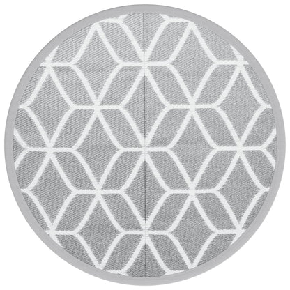 vidaXL Outdoor Carpet ARAKIL Grey Ø160 cm PP