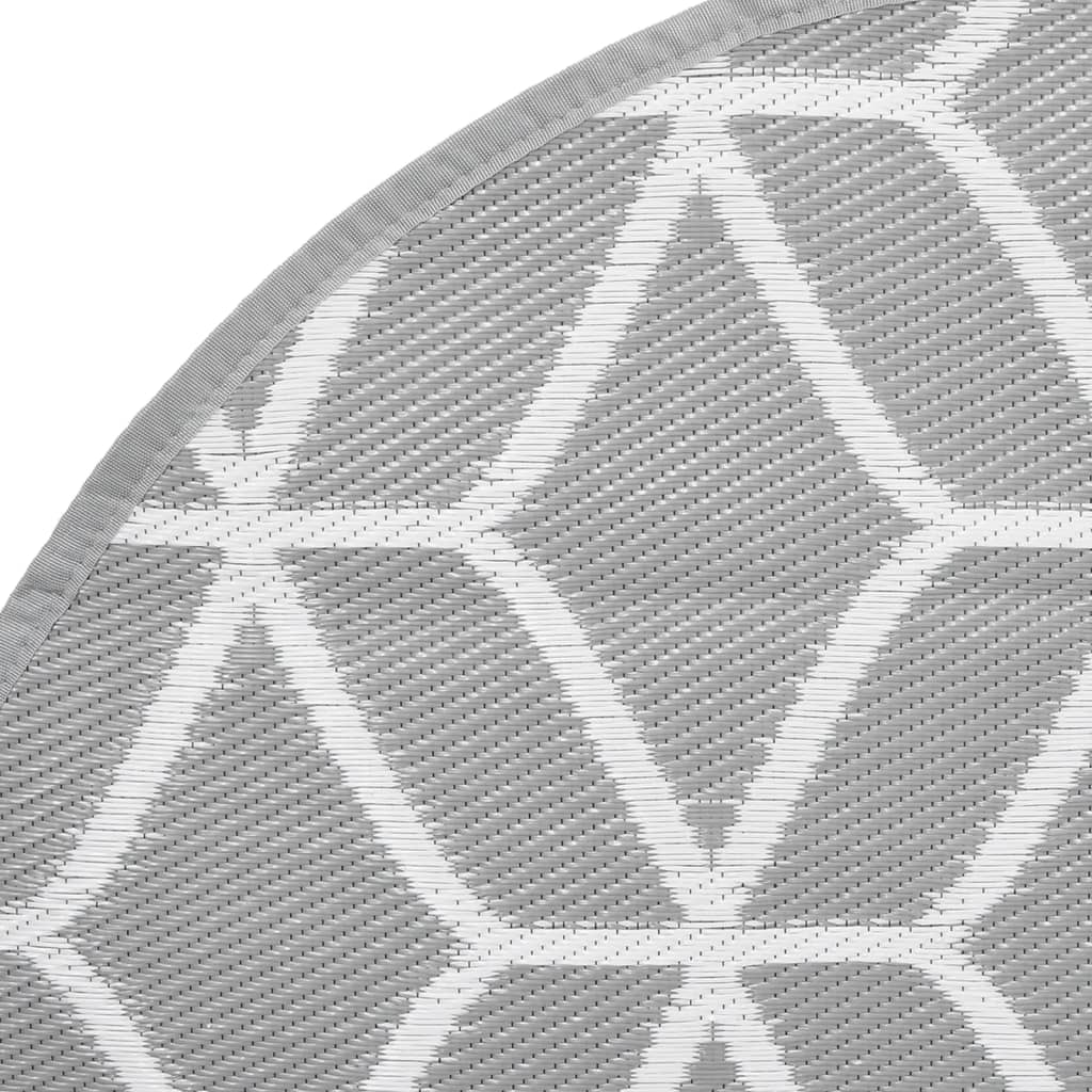 vidaXL Outdoor Carpet ARAKIL Grey Ø160 cm PP