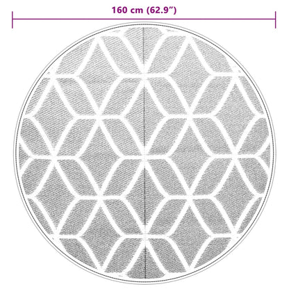 vidaXL Outdoor Carpet ARAKIL Grey Ø160 cm PP