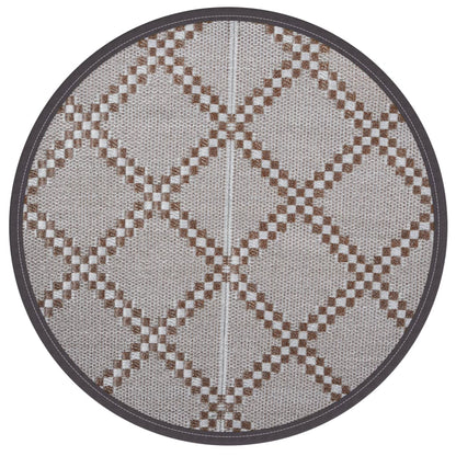vidaXL Outdoor Carpet ARAKIL Brown Ø200 cm PP