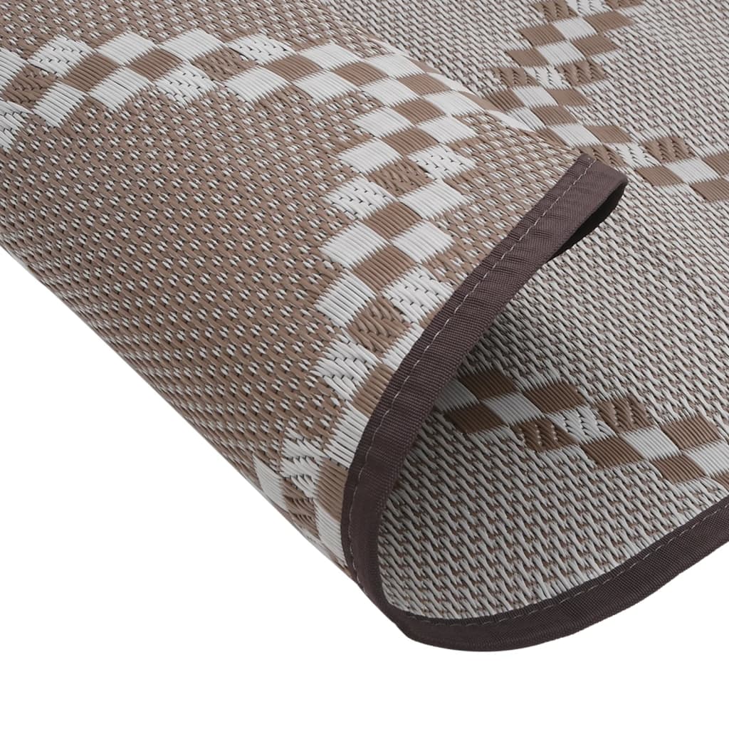 vidaXL Outdoor Carpet ARAKIL Brown Ø200 cm PP