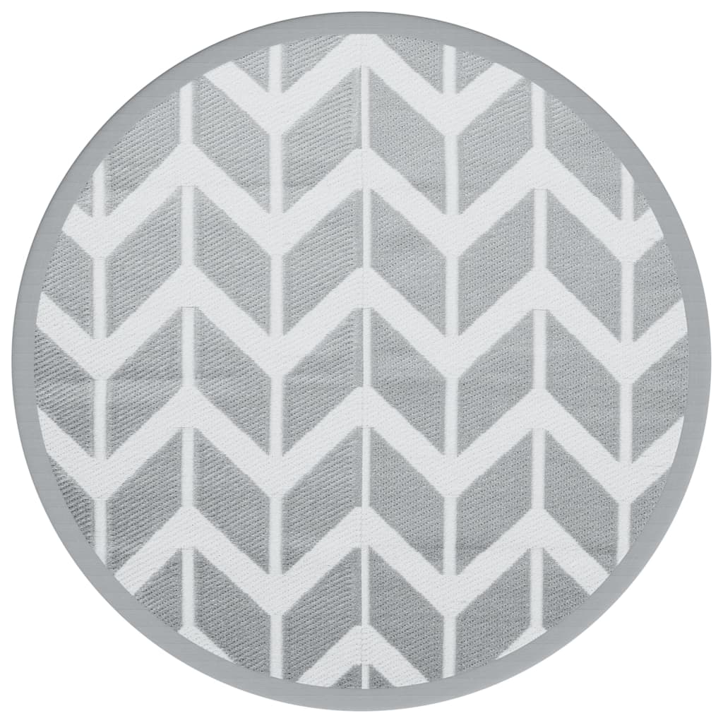 vidaXL Outdoor Carpet ARAKIL Grey Ø120 cm PP