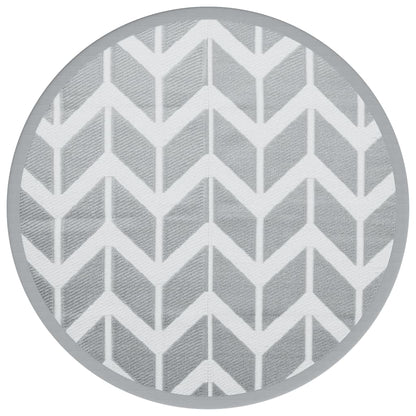 vidaXL Outdoor Carpet ARAKIL Grey Ø120 cm PP