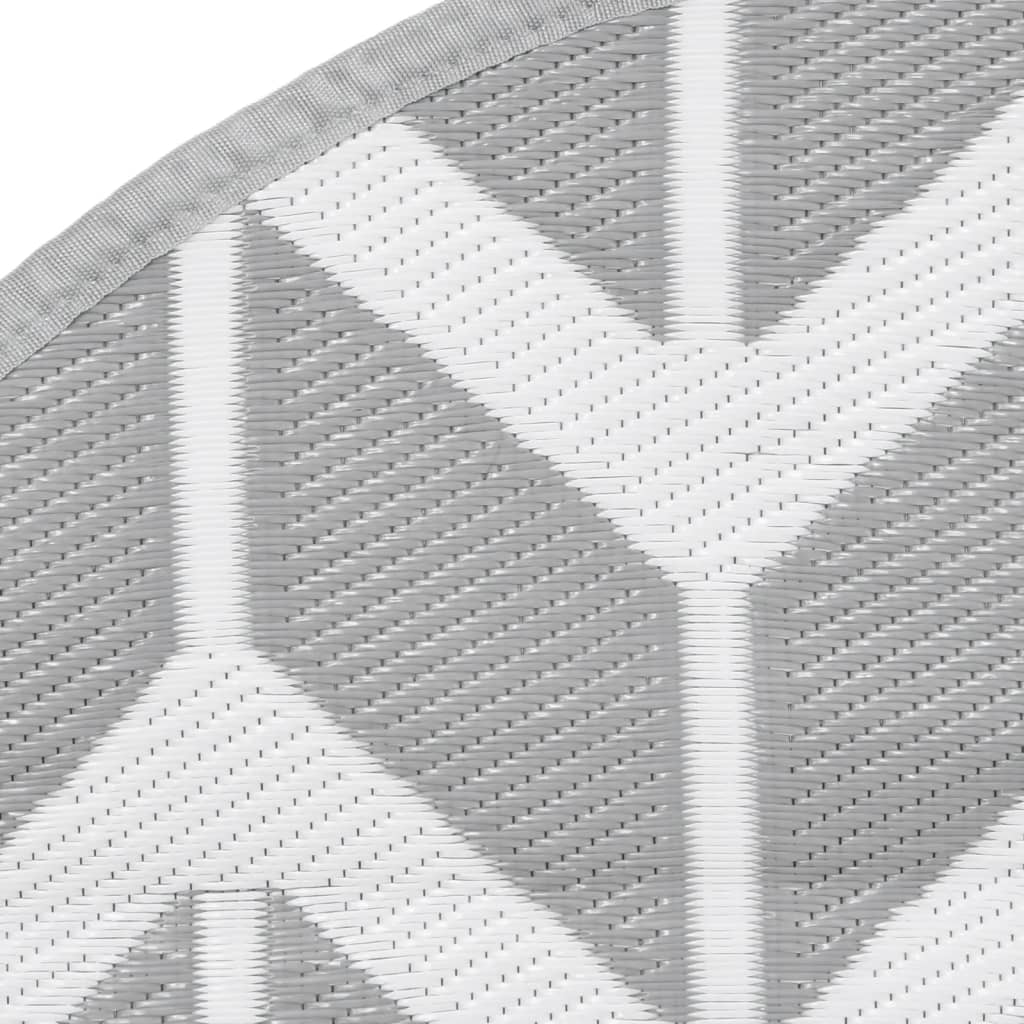 vidaXL Outdoor Carpet ARAKIL Grey Ø120 cm PP