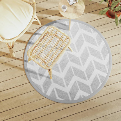 vidaXL Outdoor Carpet ARAKIL Grey Ø120 cm PP