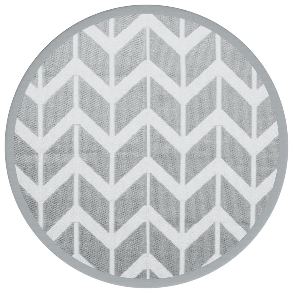 vidaXL Outdoor Carpet ARAKIL Grey Ø160 cm PP