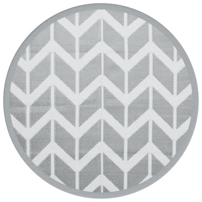 vidaXL Outdoor Carpet ARAKIL Grey Ø160 cm PP