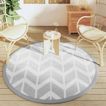 vidaXL Outdoor Carpet ARAKIL Grey Ø160 cm PP