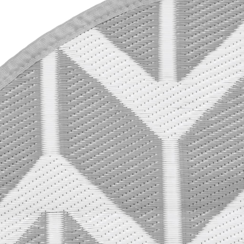 vidaXL Outdoor Carpet ARAKIL Grey Ø160 cm PP