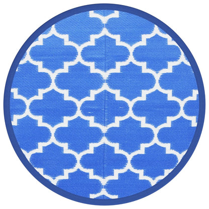 vidaXL Outdoor Carpet ARAKIL Blue Ø120 cm PP