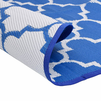 vidaXL Outdoor Carpet ARAKIL Blue Ø120 cm PP