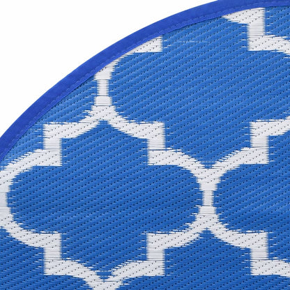 vidaXL Outdoor Carpet ARAKIL Blue Ø120 cm PP
