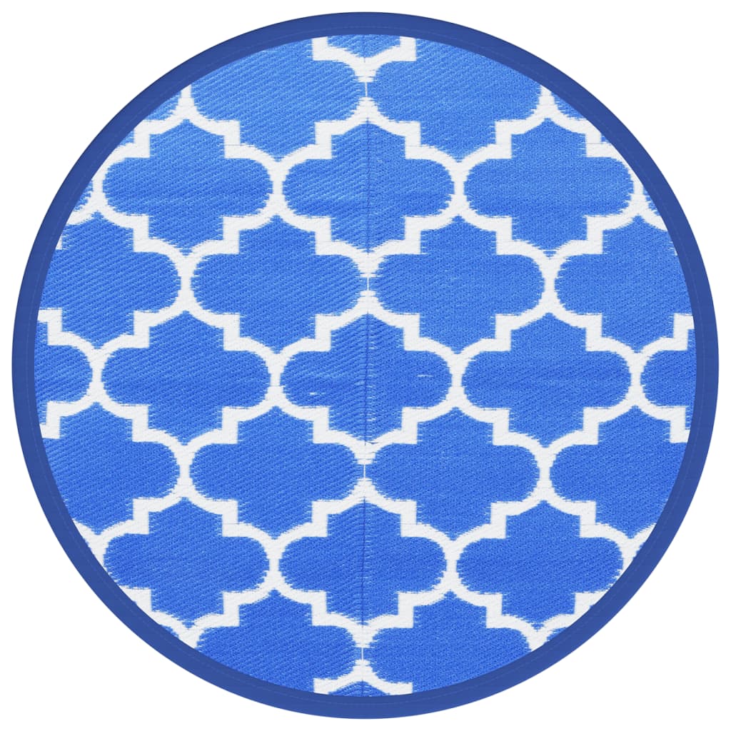 vidaXL Outdoor Carpet ARAKIL Blue Ø160 cm PP