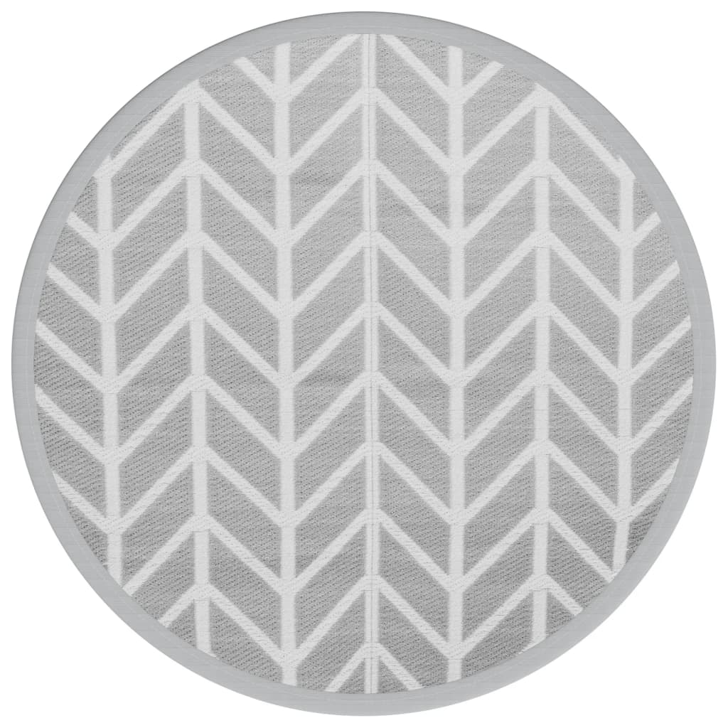 vidaXL Outdoor Carpet ARAKIL Grey Ø160 cm PP