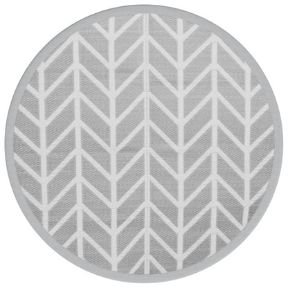 vidaXL Outdoor Carpet ARAKIL Grey Ø160 cm PP