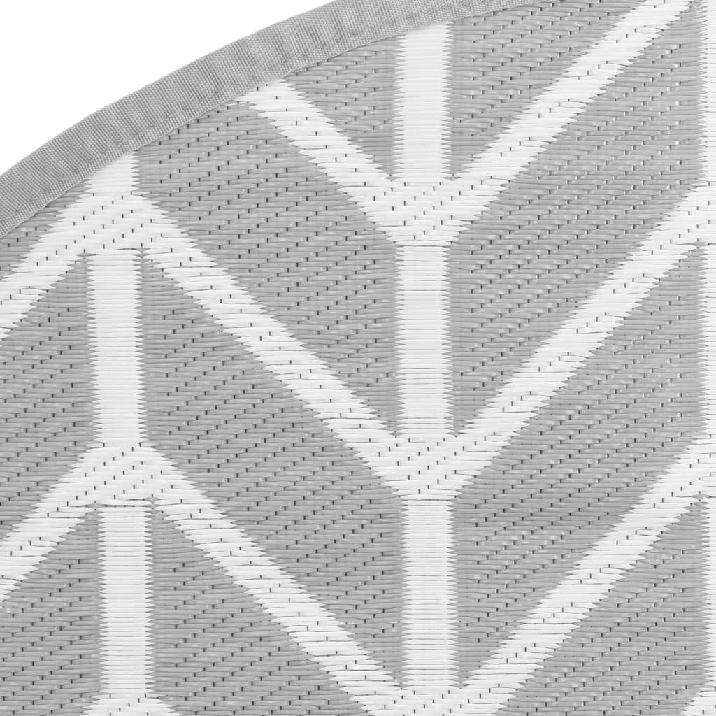 vidaXL Outdoor Carpet ARAKIL Grey Ø160 cm PP