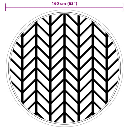 vidaXL Outdoor Carpet ARAKIL Grey Ø160 cm PP