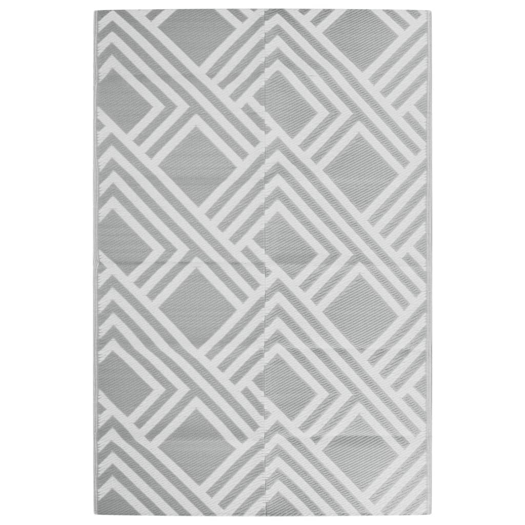vidaXL Outdoor Carpet ARAKIL Grey 120x180 cm PP