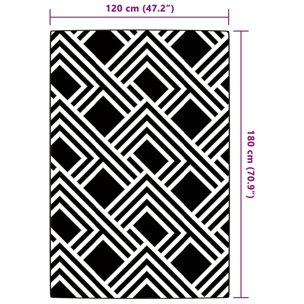 vidaXL Outdoor Carpet ARAKIL Grey 120x180 cm PP