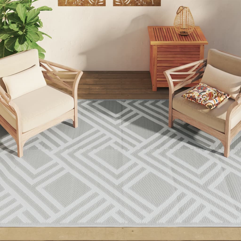 vidaXL Outdoor Carpet ARAKIL Grey 160x230 cm PP