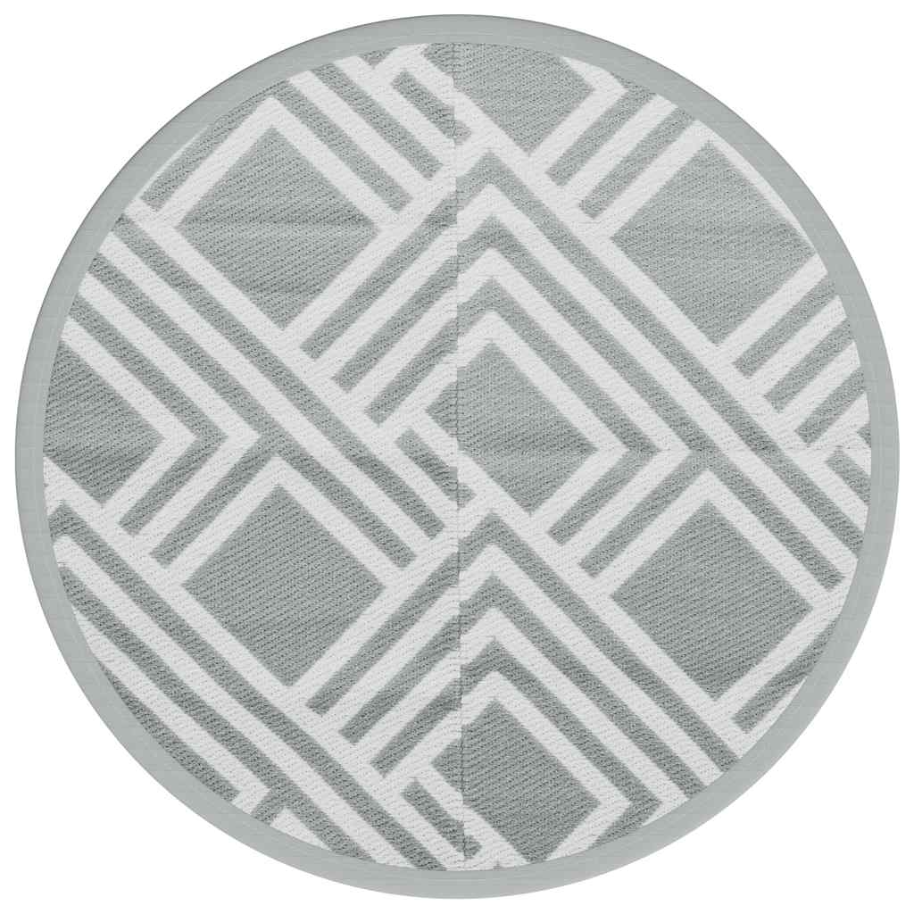 vidaXL Outdoor Carpet ARAKIL Grey Ø120 cm PP