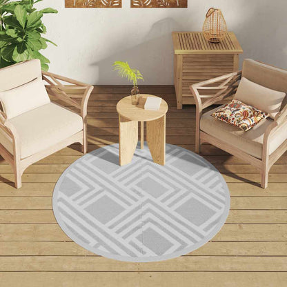 vidaXL Outdoor Carpet ARAKIL Grey Ø120 cm PP