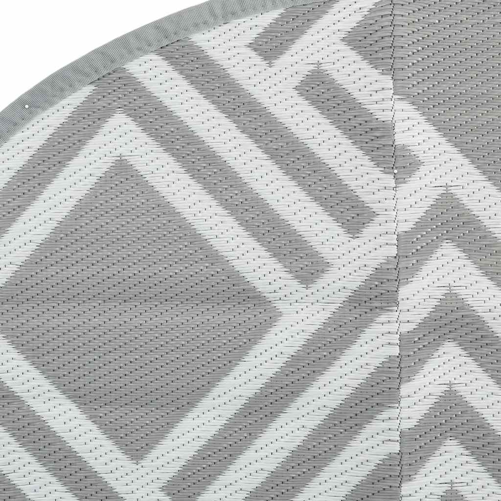 vidaXL Outdoor Carpet ARAKIL Grey Ø120 cm PP