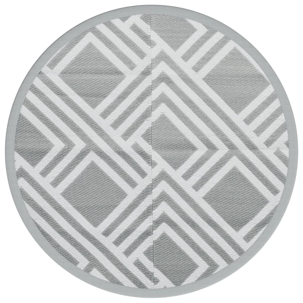 vidaXL Outdoor Carpet ARAKIL Grey Ø160 cm PP