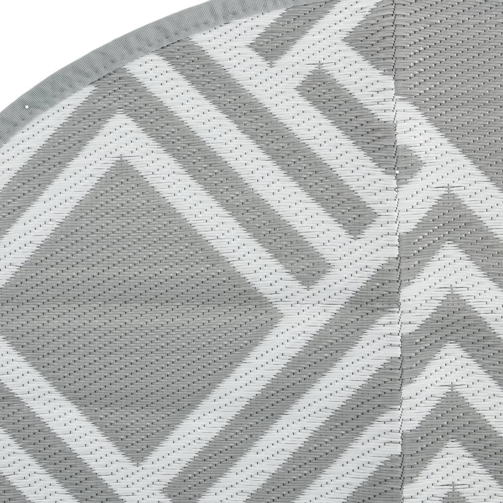 vidaXL Outdoor Carpet ARAKIL Grey Ø160 cm PP