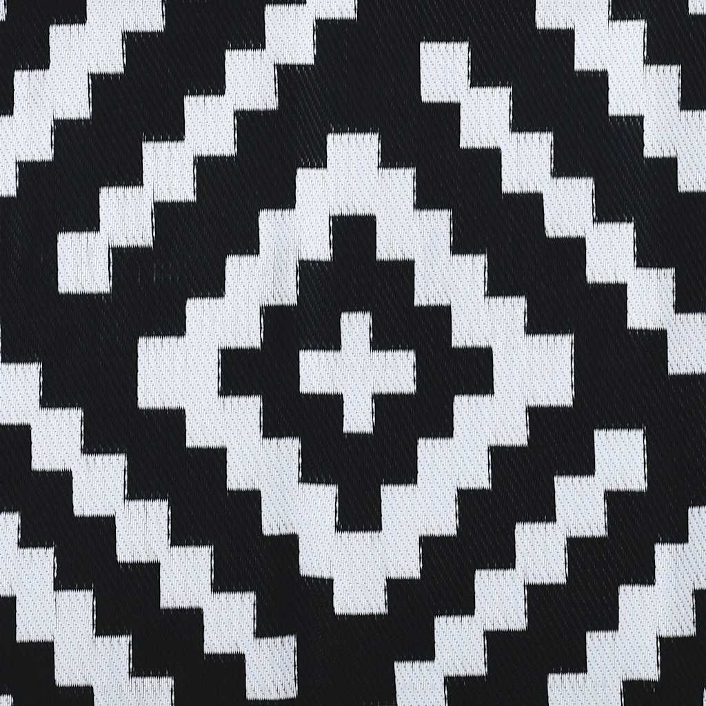 vidaXL Outdoor Carpet ARAKIL White and Black 190x290 cm PP
