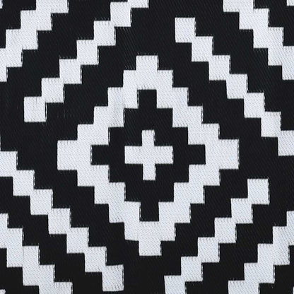 vidaXL Outdoor Carpet ARAKIL White and Black 190x290 cm PP